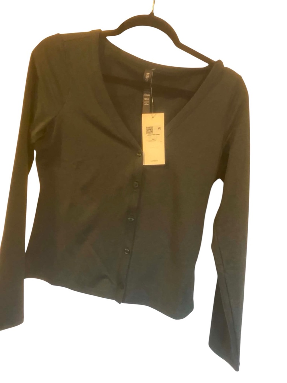 NWT Vuori Long Sleeve Halo V-Neck Cardigan Size Large GREEN